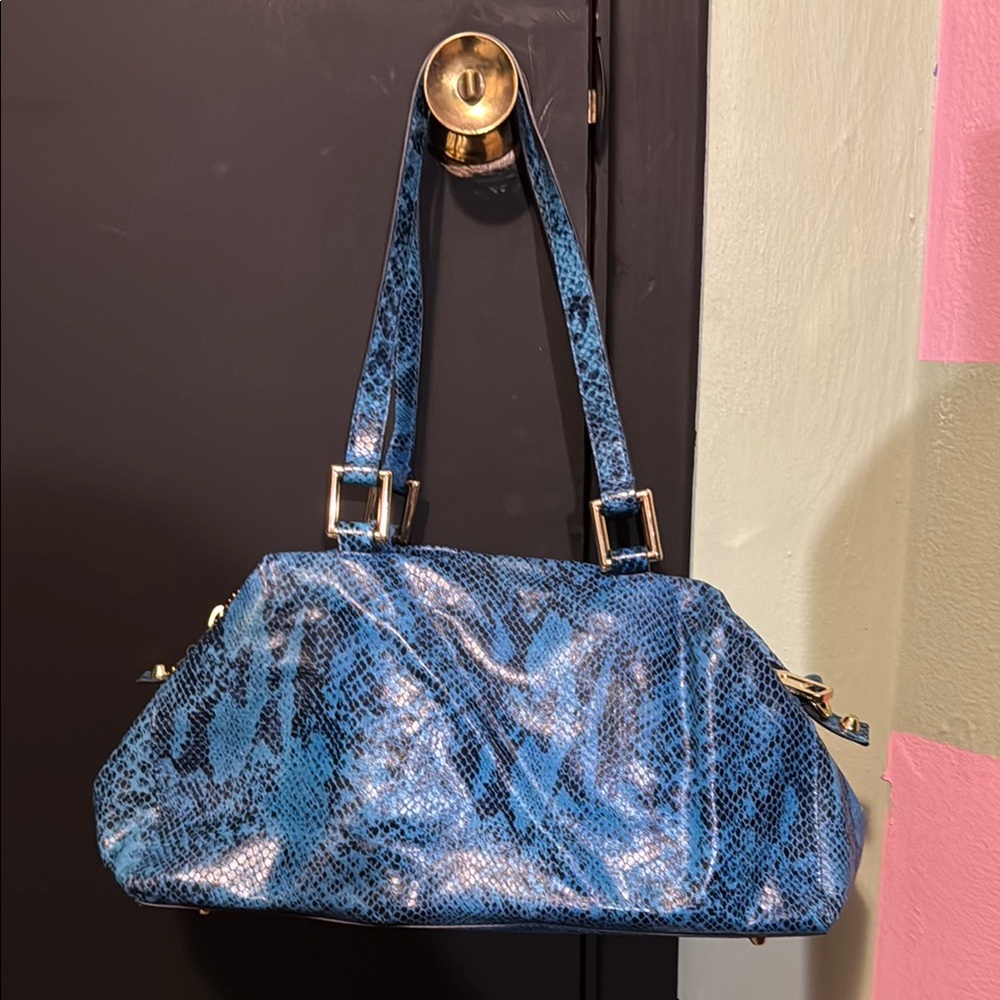 Juicy Couture Blue Snakeskin Pattern Women's Bag